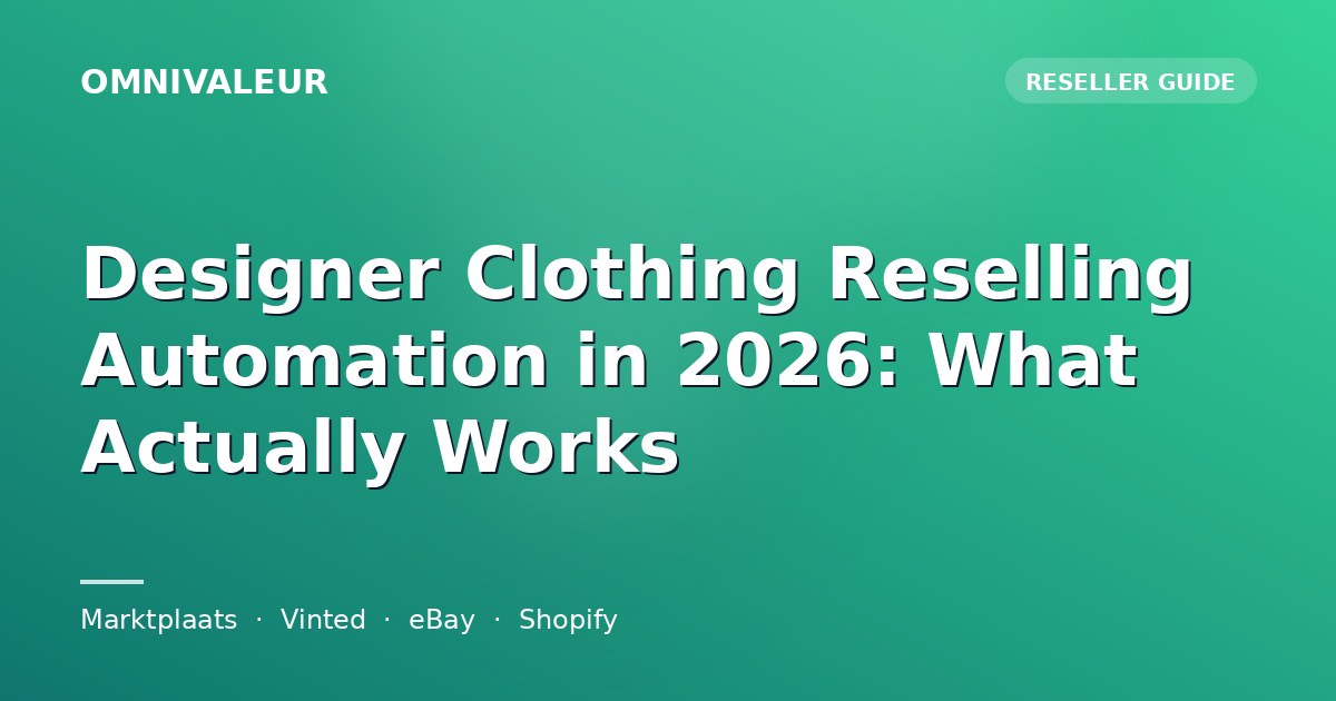 Designer Clothing Reselling Automation in 2026: What Actually Works