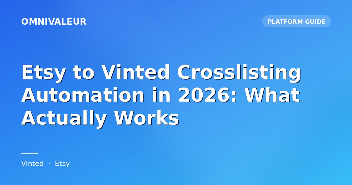 Etsy to Vinted Crosslisting Automation in 2026: What Actually Works