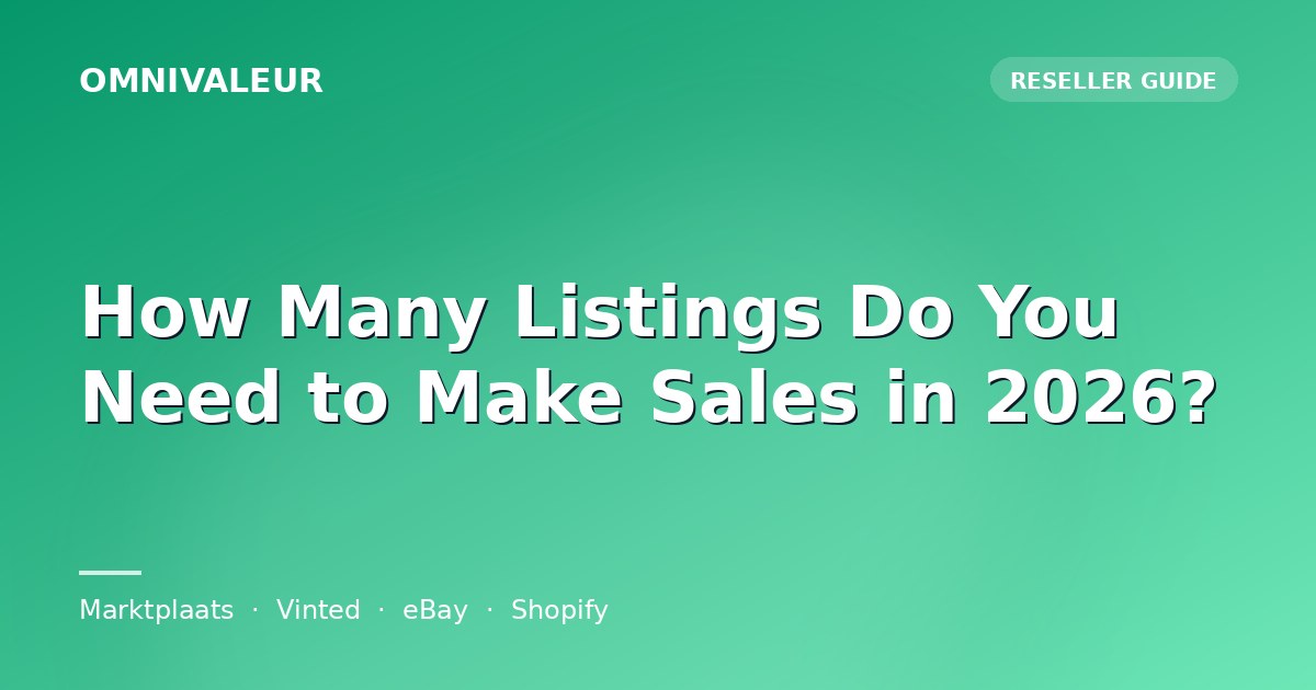 How Many Listings Do You Need to Make Sales in 2026?