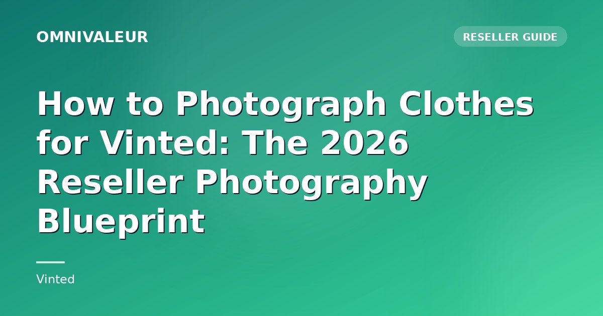 How to Photograph Clothes for Vinted: The 2026 Reseller Photography Blueprint