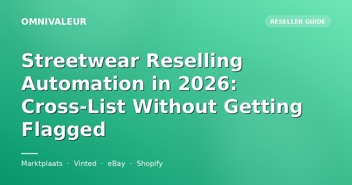 Streetwear Reselling Automation in 2026: Cross-List Without Getting Flagged