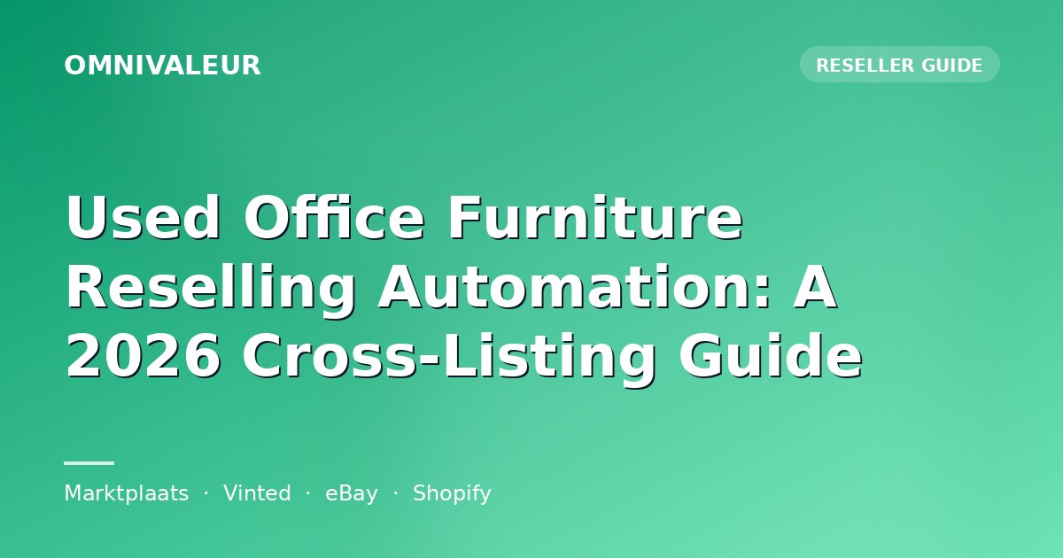 Used Office Furniture Reselling Automation: A 2026 Cross-Listing Guide