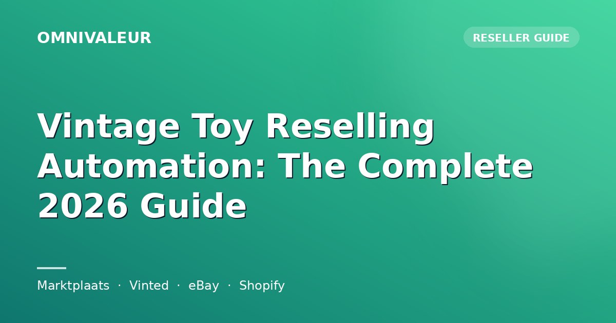 Vintage Toy Reselling Automation: The Complete 2026 Guide